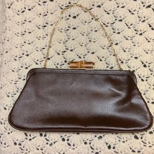 Vintage Ann taylor evening bag brown leather
